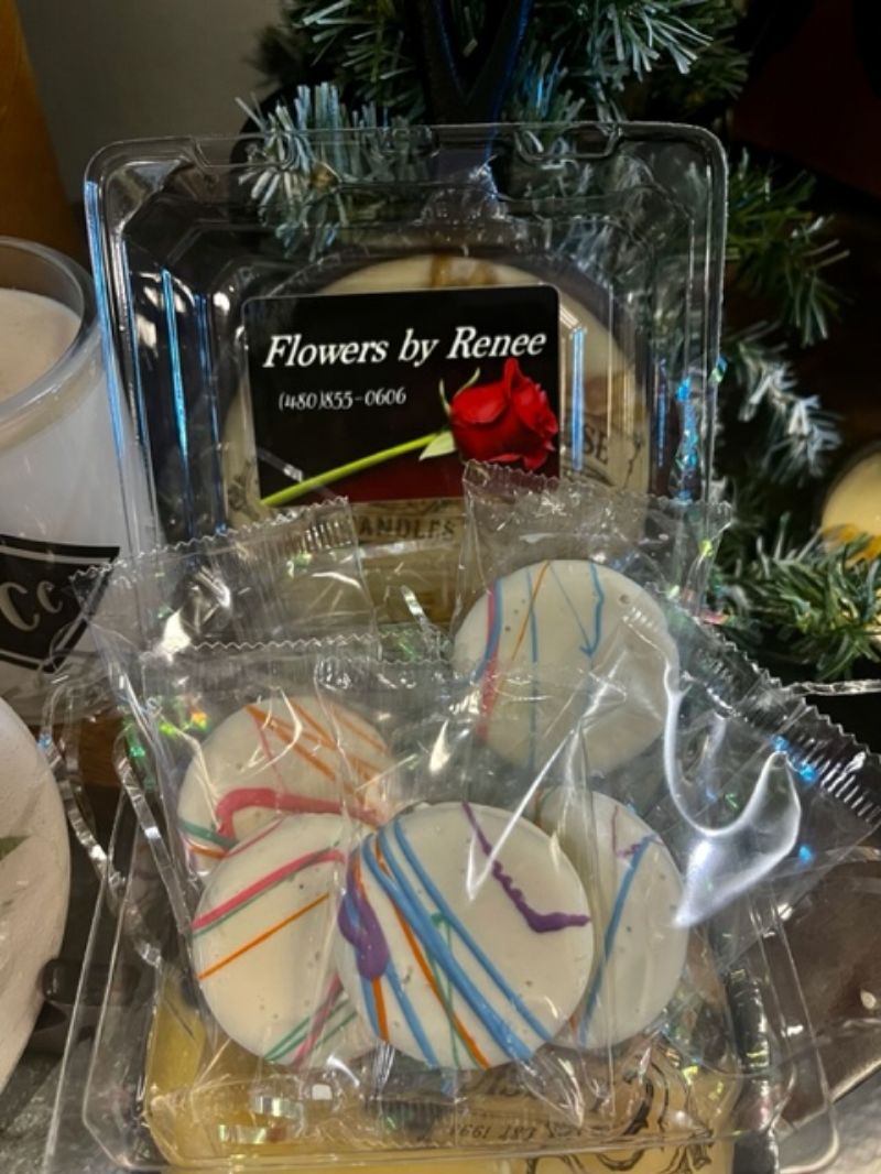 Delectable white chocolate covered peppermint cookies 5 pack